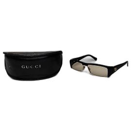 Vintage Gucci Sonnenbrille in Schwarz und Braun