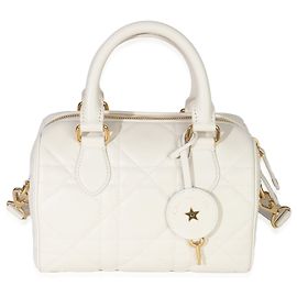 Borsa Dior Groove 20 in pelle di vitello Macrocannage avorio polveroso Christian Dior