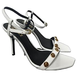 Sandali in pelle bianca Versace