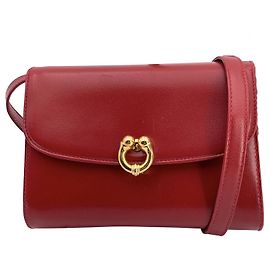 Gucci Vintage roter Leder Umhängetasche