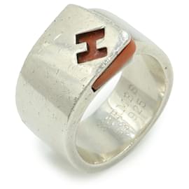 Bague Candy Hermès en Orange et Argent