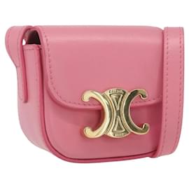 Celine Triomphe Schultertasche aus glattem Kalbsleder Mini - Céline