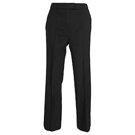 Pantalones rectos de tiro alto Givenchy en lana negra