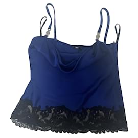 Top de tirantes azul Versace