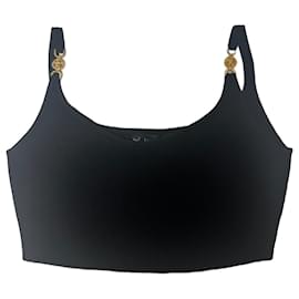 Top de punto negro Versace
