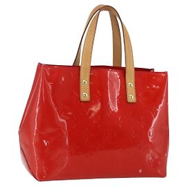 LOUIS VUITTON Monogram Vernis Reade PM Borsa a Mano Rossa M91088 LV Auth 158118