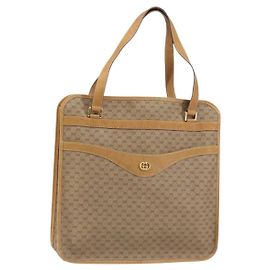 Gucci Borsa tote Micro GG Supreme in PVC beige e oro 14 002 4428 Auth 158385
