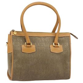 Borsa a mano GUCCI in pelle beige oro 002 58 0219 Auth 158470