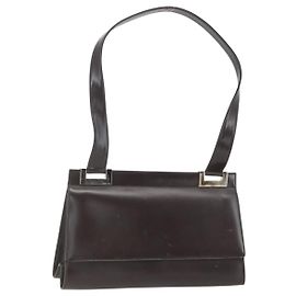 Borsa a Spalla in Pelle GUCCI Outlet Marrone Oro 001 1956 1909 Auth bs31892