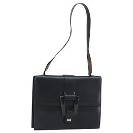 Borsa a Spalla in Pelle GUCCI outlet Nera Argento Auth bs32045