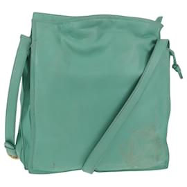 LOEWE Borsa a Spalla Anagram in Pelle Menta Auth ep12375