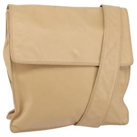 Borsa a Spalla CHANEL in Pelle di Agnello Beige Oro CC Auth BA9196