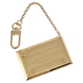 LOUIS VUITTON Llavero Aventur Charm de metal tono dorado M95280 Auth 160900V