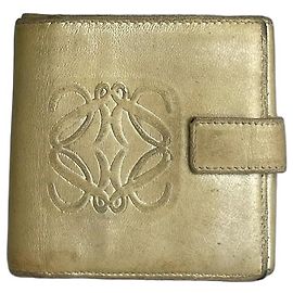 Portafoglio in pelle Loewe Madrid Anagram vintage oro