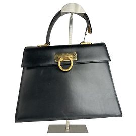 Borsa in pelle vintage Salvatore Ferragamo nera