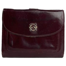 Vintage Loewe Madrid Leather Wallet Purple
