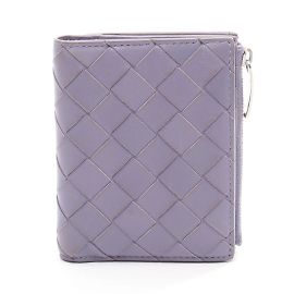 Billetera bi-fold de cuero Intrecciato Bottega Veneta