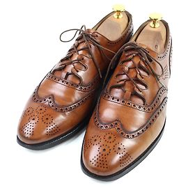 Autre Marque Leder-Flügelspitze-Schuhe GHILLIE 2 von Crockett&Jones