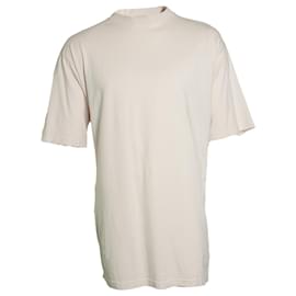 Balenciaga, t-shirt unita in bianco sporco