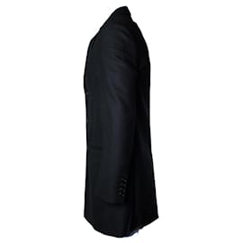Schwarze Fischgrät-Blazerjacke von Saint Laurent 2018