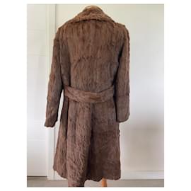 Autre Marque Abrigo largo de caramelo de piel para Mujeres 40
