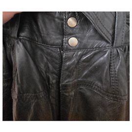 Autre Marque Pantaloni donna in vera pelle nera in ottime condizioni, taglia 36
