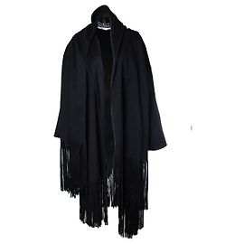 Autre Marque Salvatore Ferragamo, Schwarzer Kaschmir-Cape mit Ärmeln