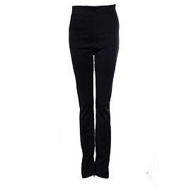 Autre Marque Pantalón negro brillante Rohe con aberturas