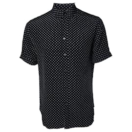 Schwarze Seidenhemd mit Totenkopf-Druck von Alexander McQueen