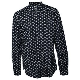 Camicia nera stampata Hart di Dolce & Gabbana