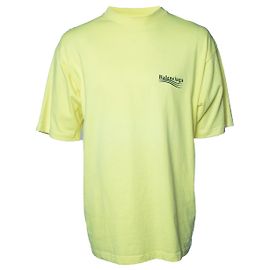 Balenciaga, camiseta amarilla con logo