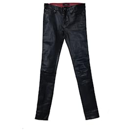 Jeans de cuero negro Diesel