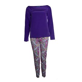 Ralph Lauren, Lila Set mit Paisley-Druck