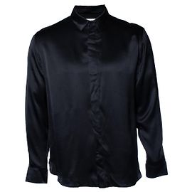 Chemise en soie noire Saint Laurent 2022