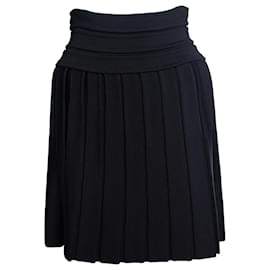 Gonna bodycon plissettata Balmain in nero