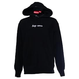 Supreme, schwarzer Kapuzenpullover