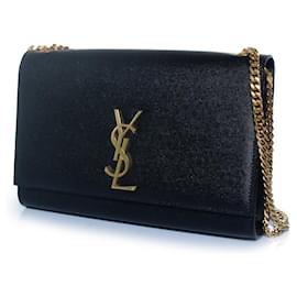 Borsa a spalla Medium Kate nera di Saint Laurent