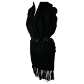 Milestone ärmellose Weste aus Kaninchenfell schwarz - Autre Marque