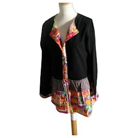 Autre Marque Cotton Jacket with Japanese Patterns Size 40
