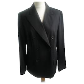 Windsor Doppelreihiger Wollblazer Anthrazitgrau