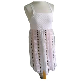 Manoush Silk Dress White Pastel