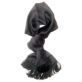 Raffinata sciarpa in pura seta DOLCE & GABBANA nera con frange - Dolce & Gabbana