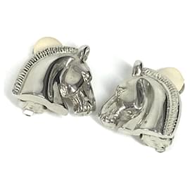 Hermes Cheval Horse Logo Clip Earrings - Hermès