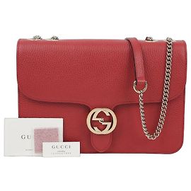 Gucci Borsa a spalla con catena media intrecciata