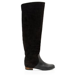 Gucci Stiefel aus Wildleder mit Bambusabsatz in kniehoher Ausführung