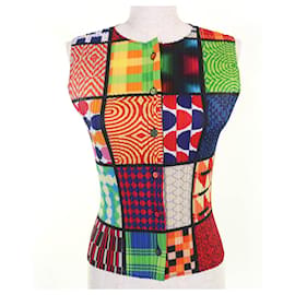 Issey Miyake PLEATS PLEASE Mejor camiseta sin mangas con estampado total