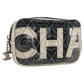 Clutch per Fotocamera con Logo Chanel in Tela Stampata