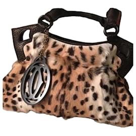 Cartier Marcello Tasche Leopardenmuster Leder