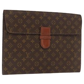 LOUIS VUITTON Briefcase Posh Monogram M53445 LV Auth BA9117
