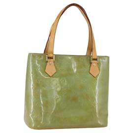 LOUIS VUITTON Borsa a Mano Monogram Vernis Houston Blu Baby M91005 LV Auth 157916